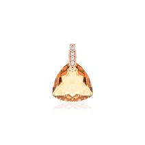 Marmara Sterling 925 Silver Pendant Light Amber Rose Gold